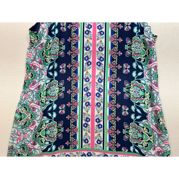 Artisan Ny Women's Mini Shift Dress Sleeveless Size 12 Multicolor Aztec Boho - Picture 5 of 9